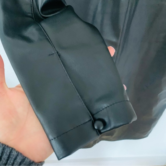 H&M black vegan leather midi dress - Picture 7 of 9